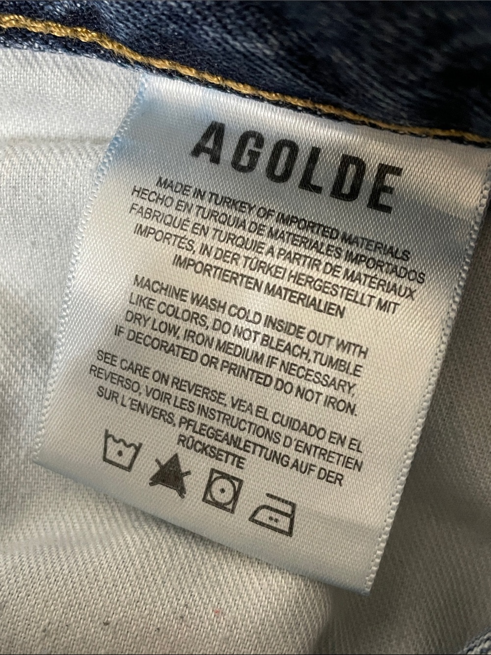 Agolde Wide-Leg Carpenter Jeans in Medium Blue - Picture 10 of 13